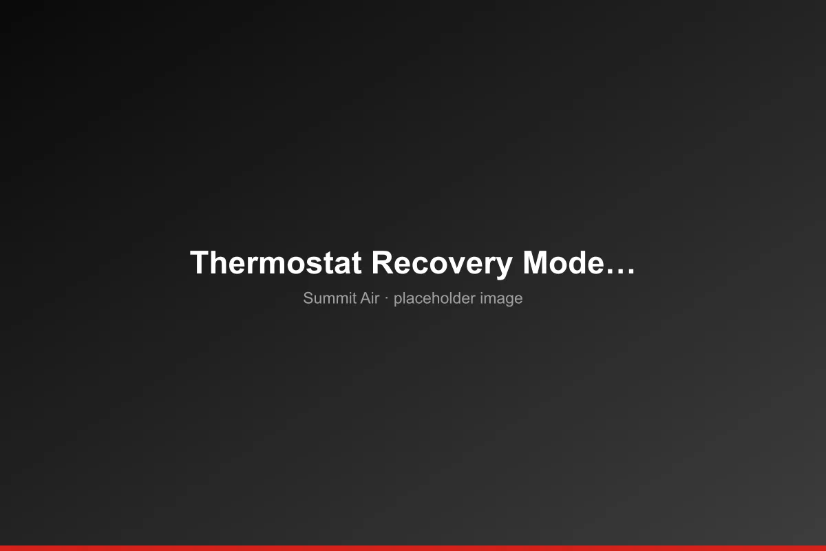 Why is my Thermostat in Recovery Mode?